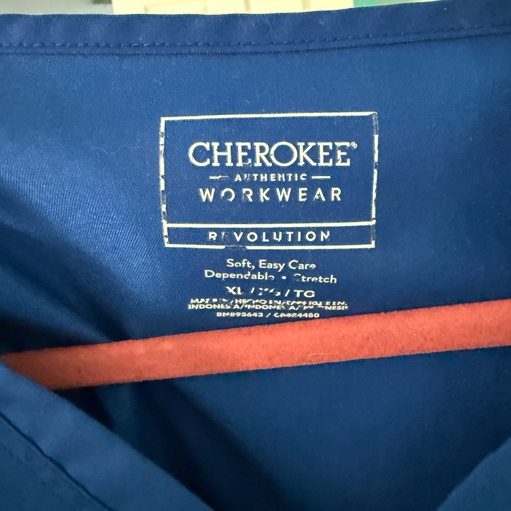 Cherokee Revolution Royal Blue Workwear Scrub Set XL - Picture 2 of 7